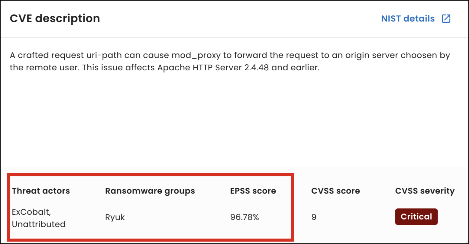 Vulnerability details overview